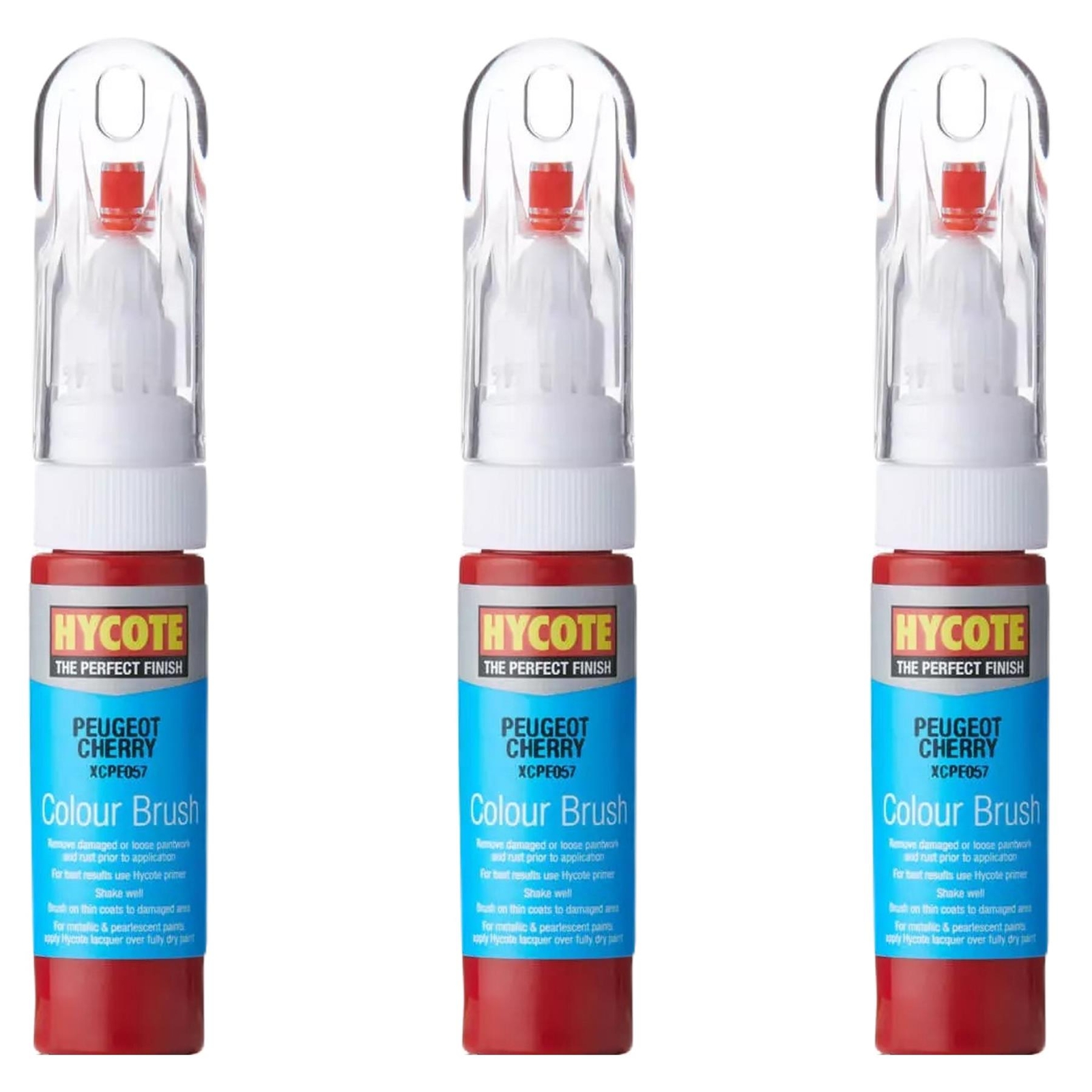 Hycote Colour Touch Up Brush Paint  Peugeot Cherry 12.5ml Perfect Finish x2