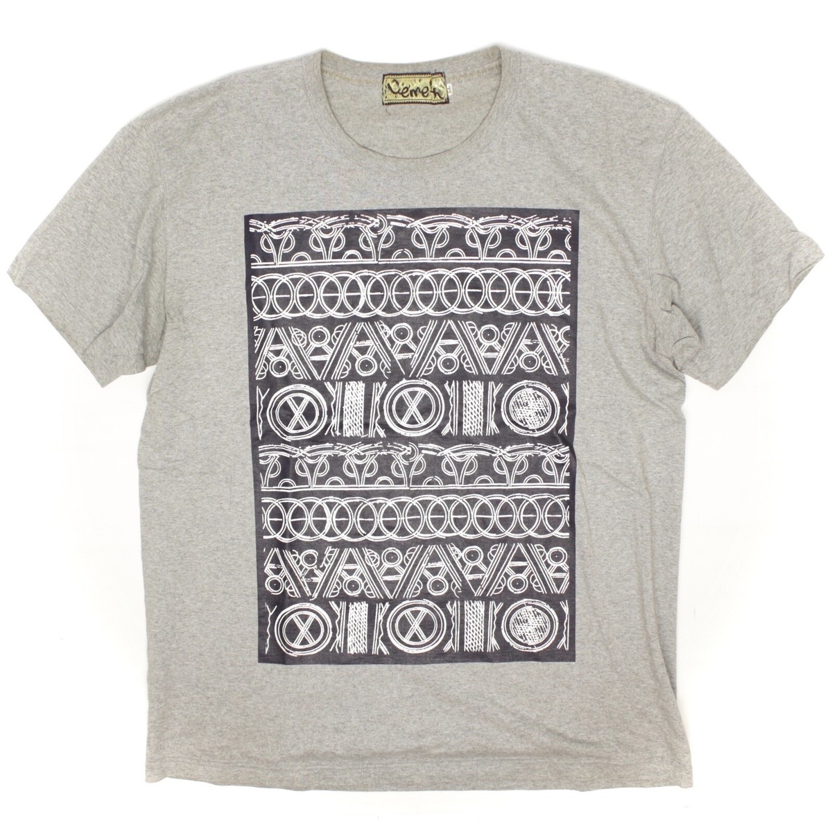 トップス nemeth stripe gather design shirt Christopher Nemeth Graphic T Shirt L Tribal Geometric Rope