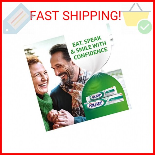 Super Poligrip Zinc Free Denture and Partials Adhesive Cream, 2.4 ounce ...