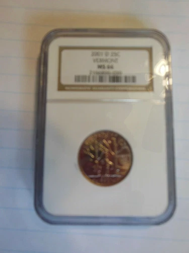 2001-D Vermont NGC MS-66 State Quarter Business Strike     Nice High Grade Coin