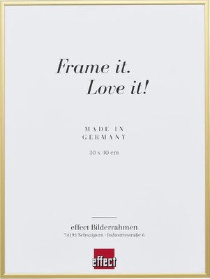 Effect Aluminium-Bilderrahmen Quadro 45x60 cm Gold Antireflexglas