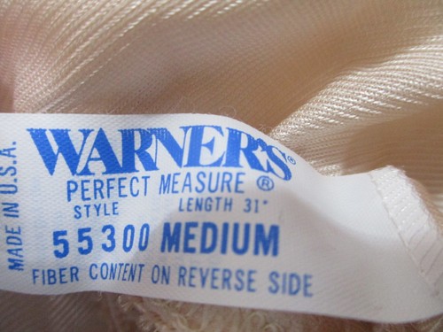 Warners Women Slip Medium Nude Pink Elastic Waist Solid Stretch Nylon Half - Picture 6 of 10