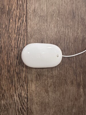 Original Apple A1152 Mighty Mouse Optical White Wired Corded Laser USB - 1