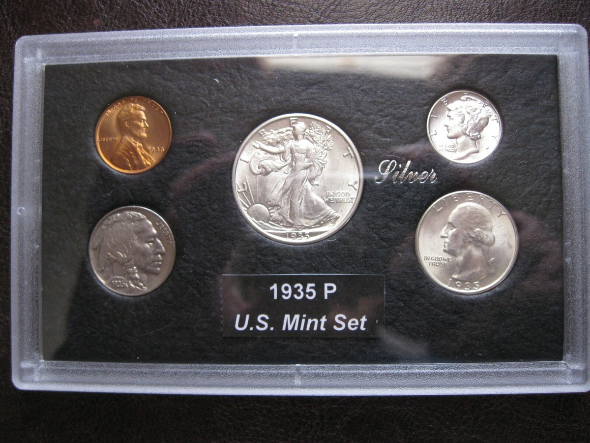 1935 P US Silver Mint Set Brilliant Uncirculated! | eBay