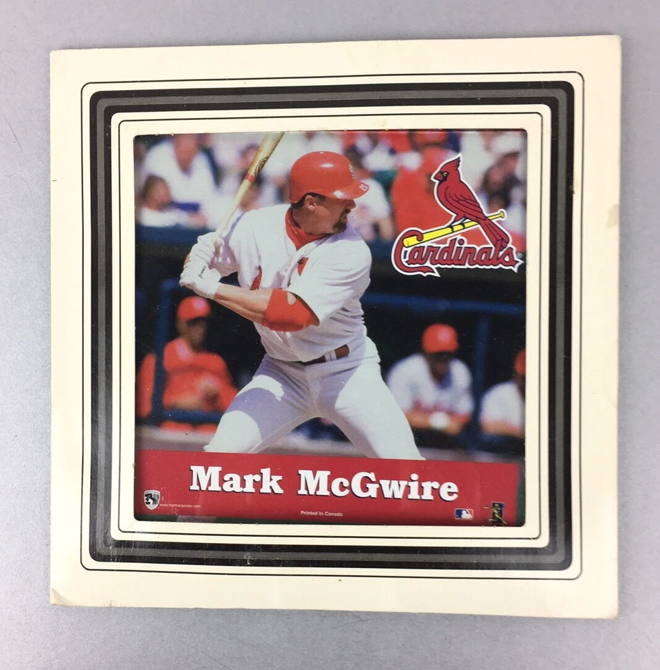 Impresiones bajo vidrio Sammy Sosa & Mark McGwire Home Run Champions 5 1/2" raras Foto 3 de 4