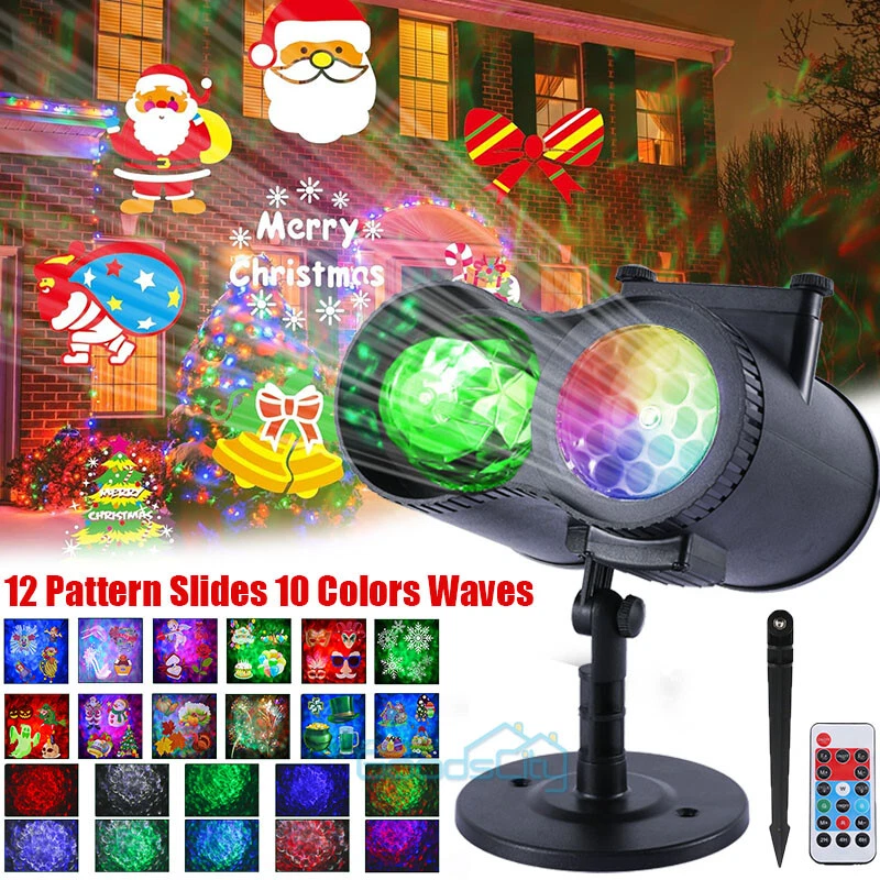 2025 NUEVO Halloween Navidad Proyector Láser Luz Exterior Paisaje Navidad Lámpara Foto 4 de 4