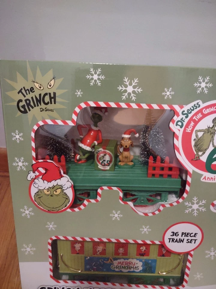 Dr Seuss Grinch Holiday Express 36 Pc Train Set 65th Anniversary Special Edition - Image 2 of 4
