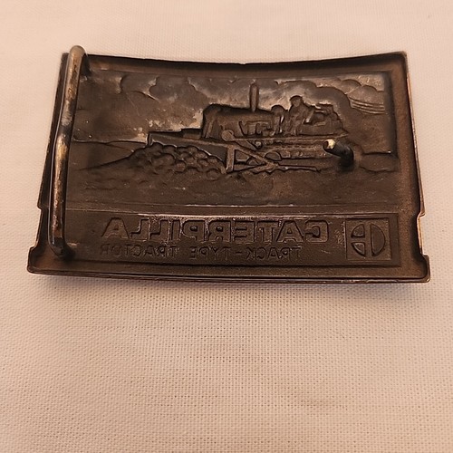 Caterpillar Bulldozer Promo Belt Buckle Tract-Type Vtg Leavens Mfg - Picture 4 of 5