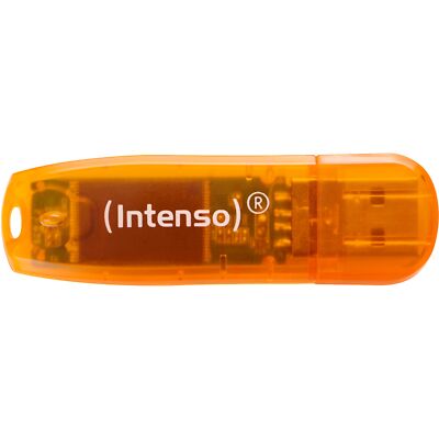 Intenso Rainbow Line 64 GB, USB-Stick, orange