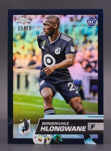 Bongokuhle Hlongwane 2023 Topps cromo MLS refractor negro/10 - Imagen 2 de 3
