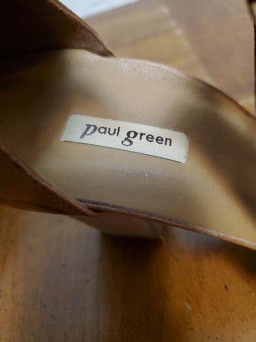 Paul Green Christy Brown Leather Woven Strap Gladiator Sandal Shoe Size 9 - Picture 8 of 8