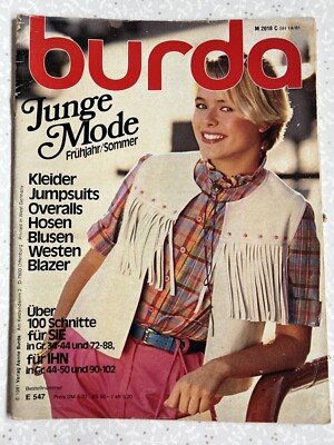 Vintage BURDA Junge Mode Young Fashion Schnittmuster Magazin Sommer 1981