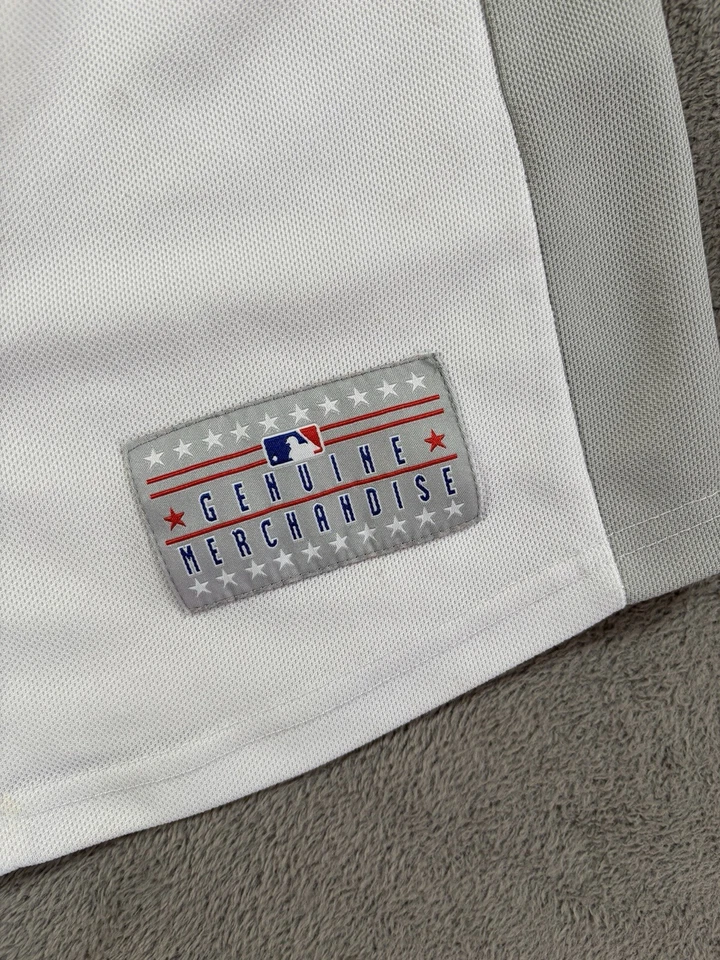 Camiseta deportiva de los Milwaukee Brewers juvenil grande 14-16 Ryan Braun #8 blanca abotonada MLB Foto 2 de 4