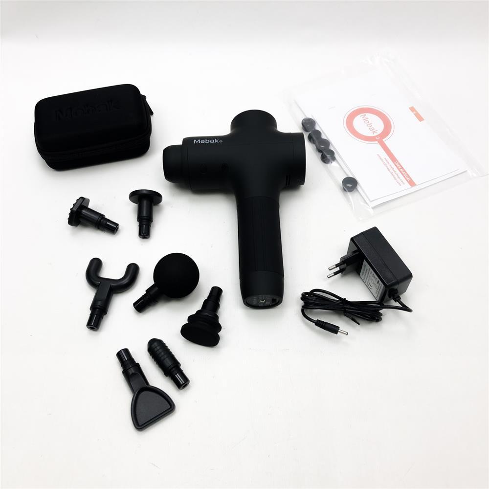 Pistola de masaje Mebak 3 negra pistola de masaje masaje masajeador muscular eléctrico