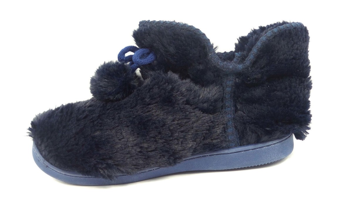 MUK LUKS Faux Fur Amira Slipper Boots Navy