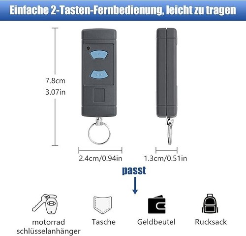 2X NEW Garage Door Remote Transmitter Replacement for HORMANN HSE2-868,HSM4-868 - Picture 5 of 7