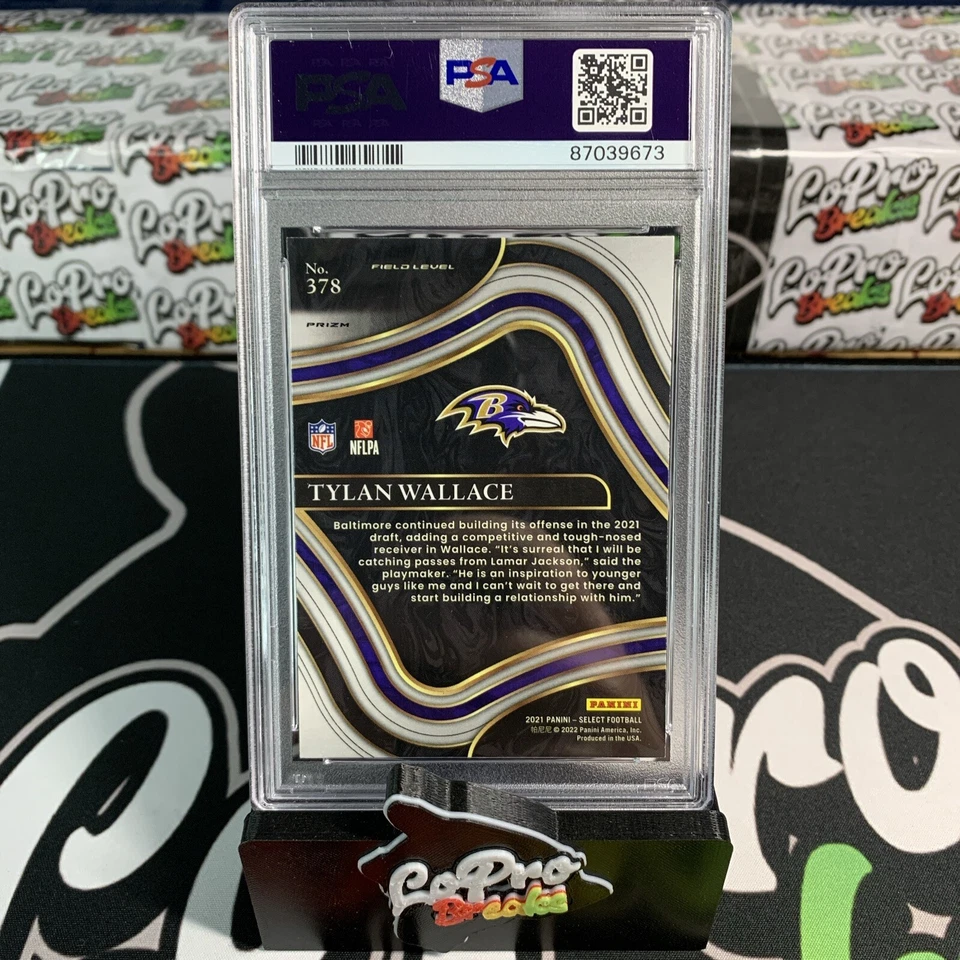 2021 SELECT#78 TYLAN WALLACE FIELD LEVEL RC COSMIC PRIZM PSA 10 ROOKIE POP 1 - Image 2 of 2