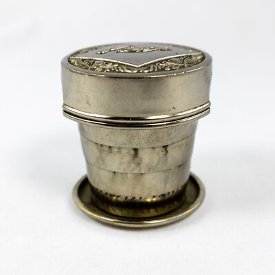 Antique Knox Metal Telescopic Collapsible Pocket Drinking Cup 2