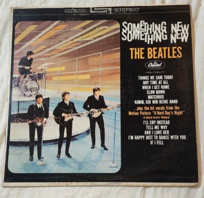 beatles something New Orange Album Vintage 12