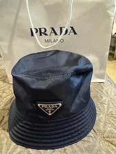 Prada Milano capella Tesoro genuineunisex hat,cap navy blue Renylon NWT size M