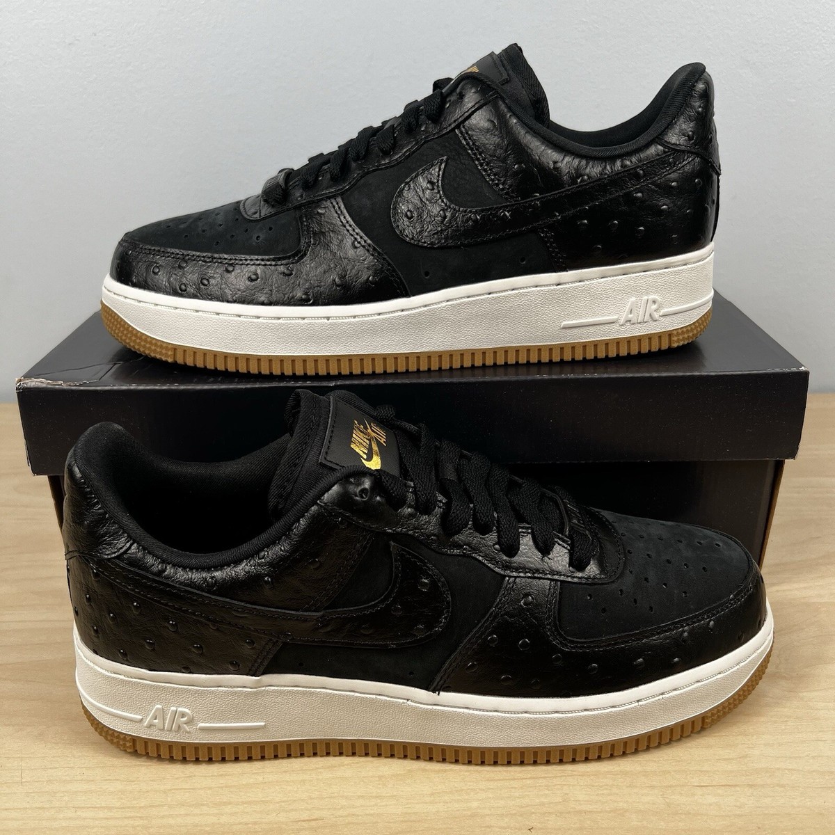 Nike Air Force 1 Low '07 LX Black Ostrich DZ2708-002 Women Nike Air Force 1 Low '07 LX Black Ostrich DZ2708-002 Women