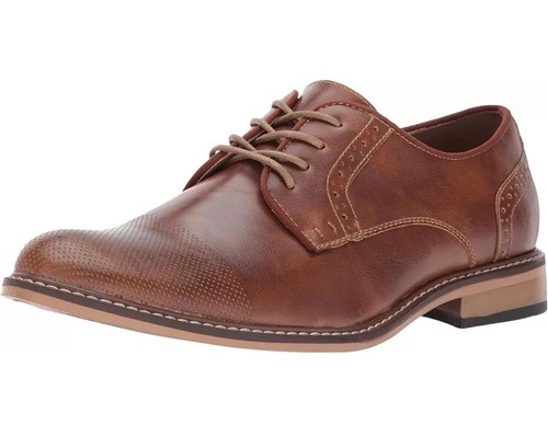 Madden ALK Cap Toe Oxford Herren Gr. 9 elegante Schuhe cognacfarbenes Leder neu - Bild 1 von 9