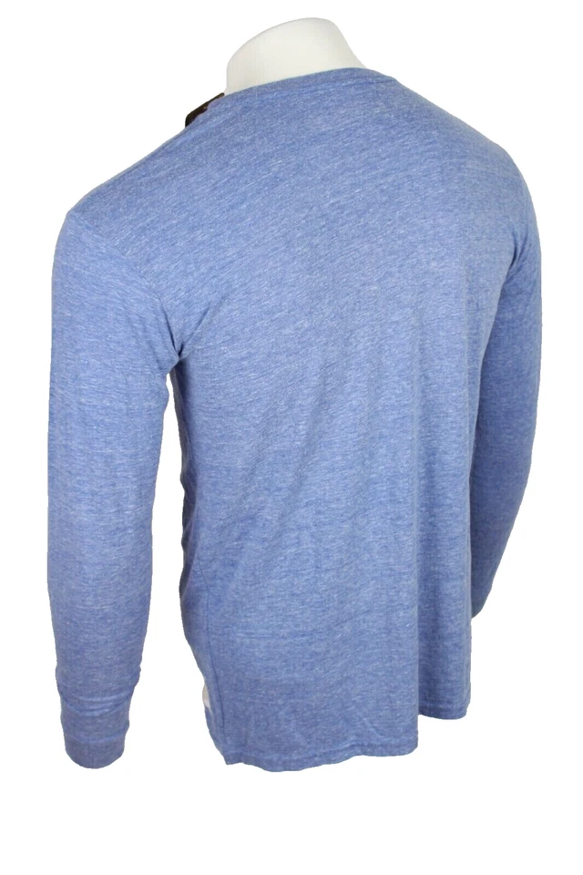 SMU Mustangs Football Men's T Shirt Long Sleeve Original Retro Brand Blue - Image 2 of 3