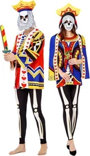 BAYLAY Couple Halloween Costumes for Adults Funny - King Large