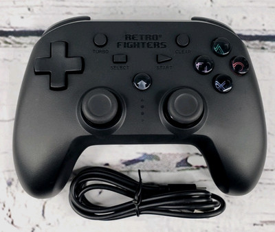 Retro Fighters Defender Wireless Gamepad Controller for PS3, PS4, PC - Black