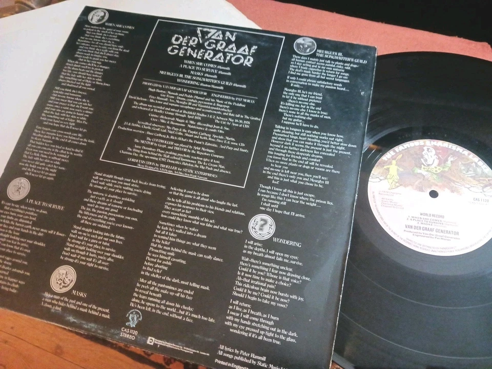 VAN DER GRAAF GENERATOR  -    World Record,    RARE 1977 UK LP / inner...... EX - Image 2 of 3