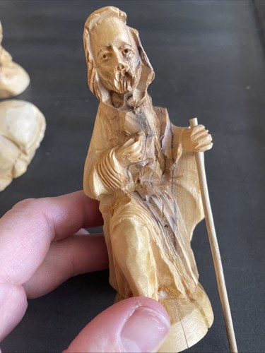 Hand carved Olive Wood 11 Pc Nativity Set Christmas Decor Christian - Picture 12 of 24