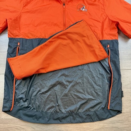 Cleveland Browns NFL Nike On Field Apparel Short Sleeve Windbreaker 1/2 Zip - Picture 5 of 13