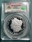 2024 S Morgan Silver Dollar $1 CAC PR70DCAM First Delivery Special Label .999 Ag