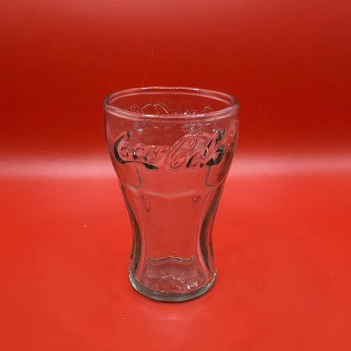 Vintage Coca-Cola Mini Glass 3 Inch Green Tint Embossed Coke Collector Shot Size