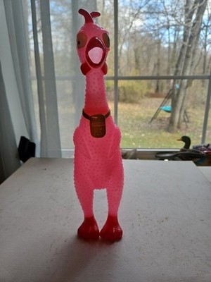 Pink  Animolds Squeeze Me Chicken Noise Making Toy 12-3/4'' Tall  China