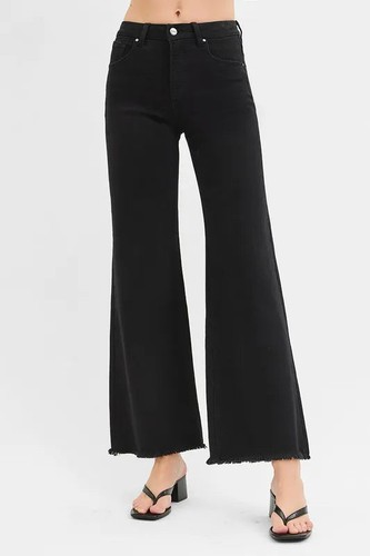 RISEN Full Size Tummy Control High Rise Wide Jeans Plus Size - Picture 7 of 18