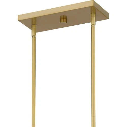 Brushed Gold Five Light Linear Chandelier from the Regis Collection - Picture 7 of 7