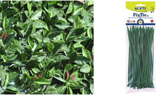Divy 3D plus Photinia, Siepe Sintetica 1,00X3M Foglie Tipo Fotinia Su Rete Di Pl