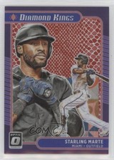 2021 Donruss Optic Diamond Kings Red Dragon Prizm 74/110 Starling Marte #17 14uk
