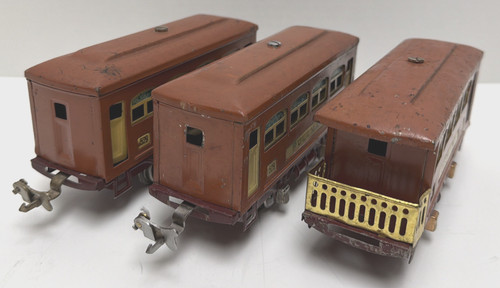 VAGONES DE PASAJEROS LIONEL CALIBRE O PREGUERRA 529/529/530530 TERRACOTA GRANATE | Condition: Used