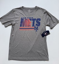 New York Mets Boys T-shirt MBL Gray Size Xl Short Sleeve MLB Baseball Shirt NWT