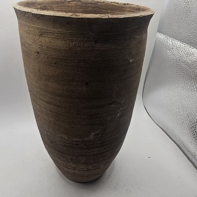 Studio Art Pottery Vase Signed Vintage Primitive Farmhouse Rustic