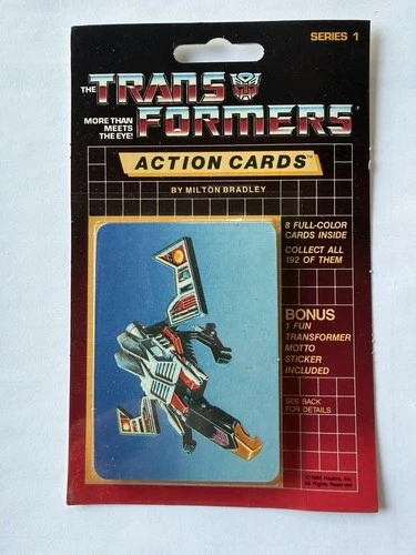1985 Transformers Hasbro Action Cards Laserbeak #108 On Top Unopened Sealed Pack