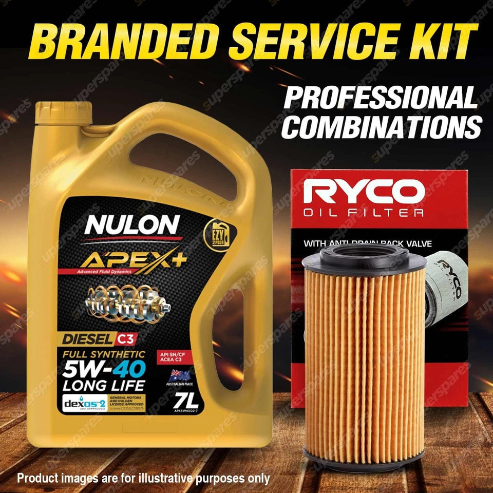 Ryco Oil Filter 7L APX5W40D2 Engine Oil Service Kit for Mercedes Benz C E Class - image 2 of 2