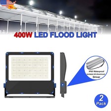 2 Pack 400watt Led Flood Light Outdoor Stadium Lights Led Yard Floodlights 6500k