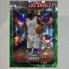 Topps 2024-25 Chrome Sapphire James Harden Green Parallel #198 /99 Clippers