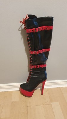 High Heels Stiefel  Schnürung Reißverschluss