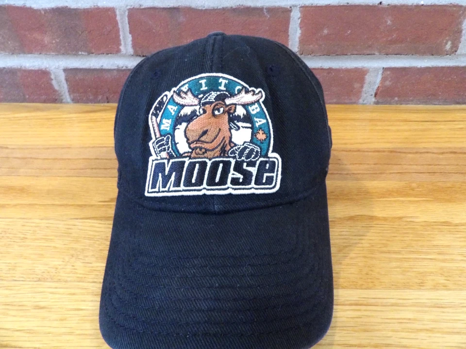 AMERICAN NEEDLE AHL MANITOBA MOOSE SLOUCH ADJUSTABLE STRAPBACK HAT ONE SIZE - Image 2 of 4
