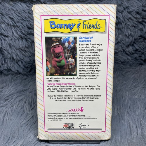 Barney And Friends Carnival Of Numbers VHS Tape 1992 Time Life Video Kids Show - Picture 4 of 8