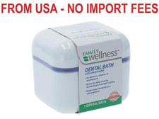 Denture Cup, DENTAL BATH with Strainer Basket, For Dentures, Retainers, Mouthgua